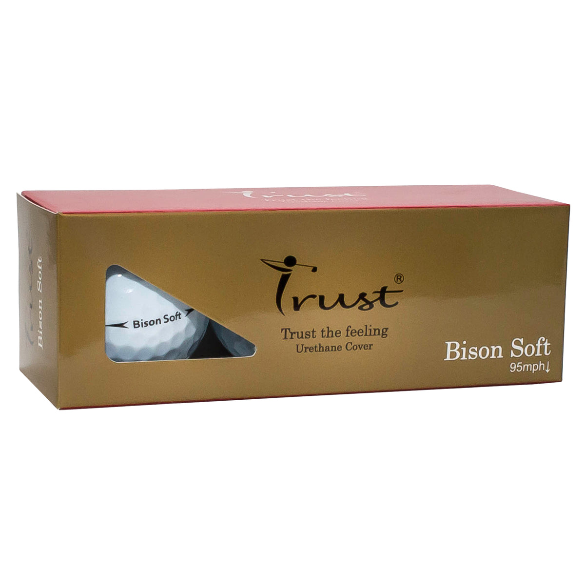 TRUST ツアー系 3ピース ウレタンカバー ゴルフボール Bison Soft