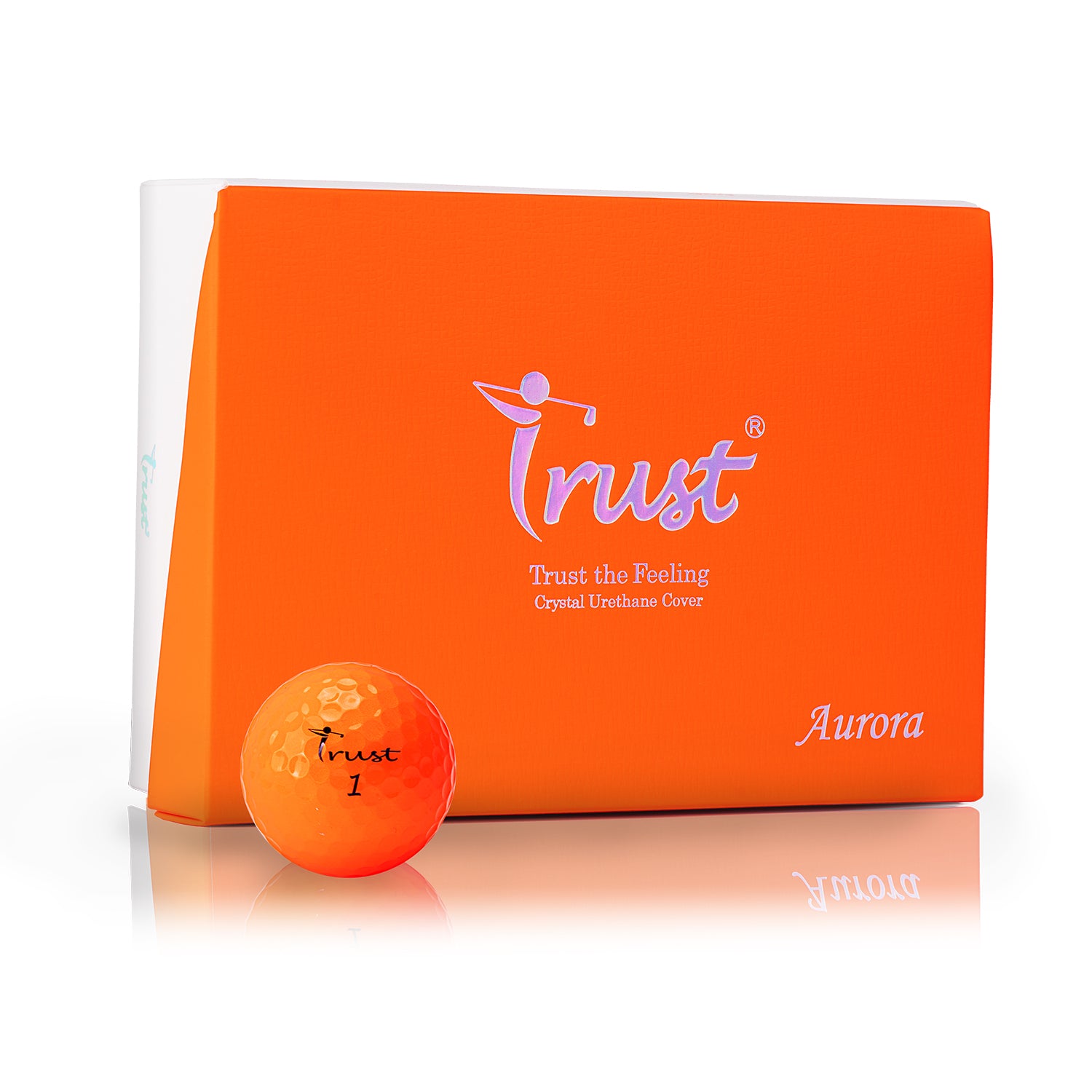 Trust Aurora Orange(オーロラオレンジ) ゴルフボール クリスタルウレタンカバー 1ダース オーロラブルー