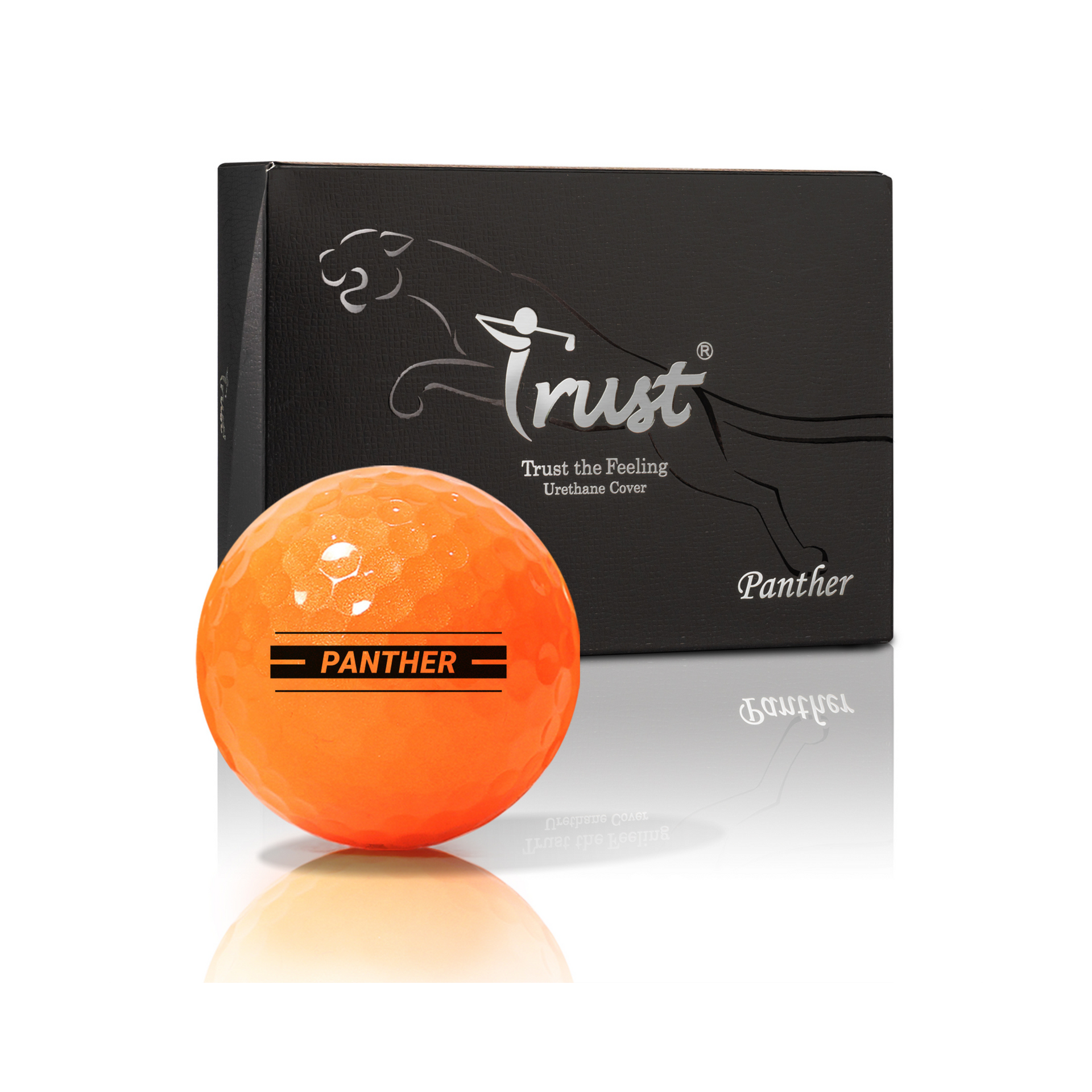 パンサーオレンジ ゴルフボール (クリスタルウレタンカバー) – Trust